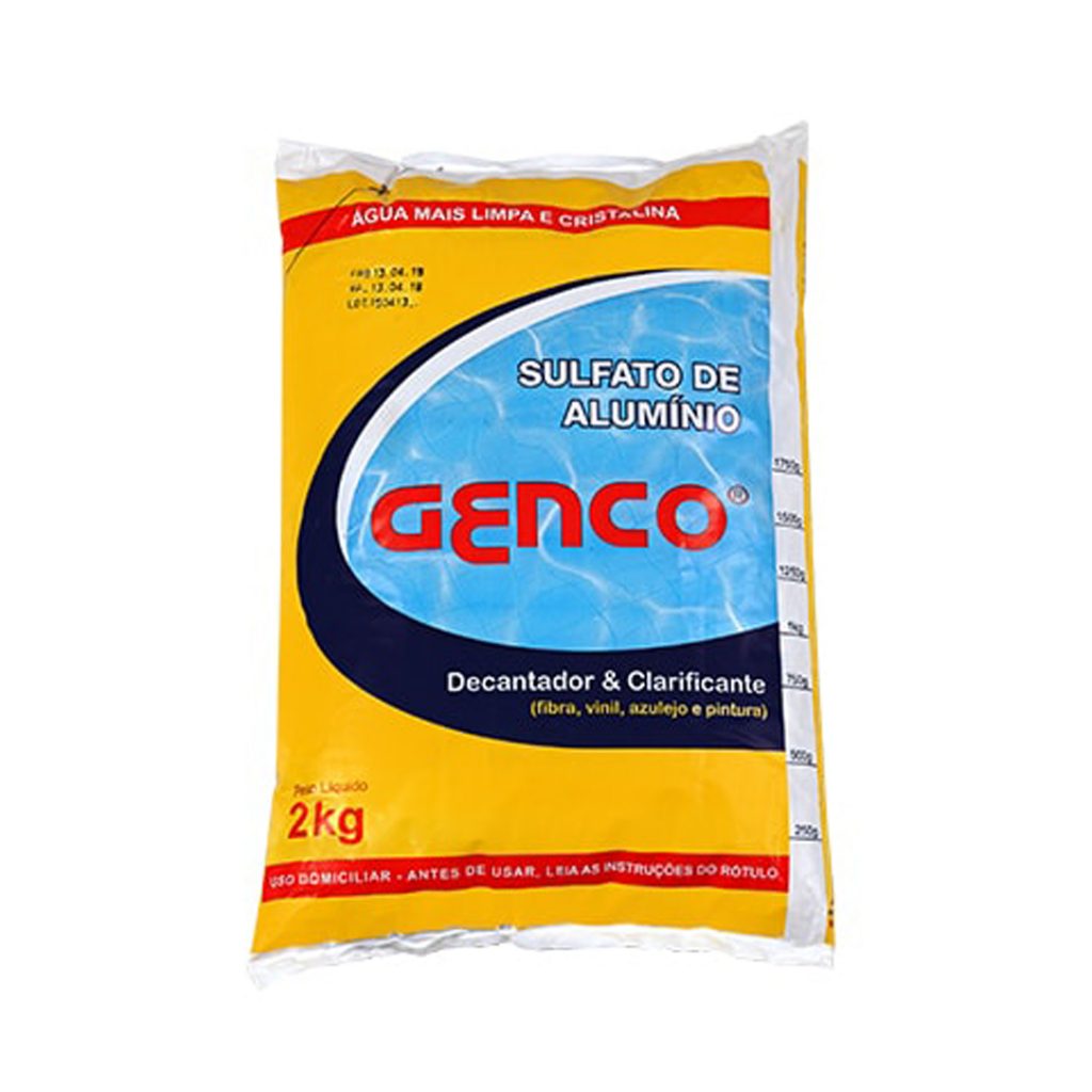 SULFATO DE ALUMÍNIO GENCO (embalagem de 2kg)